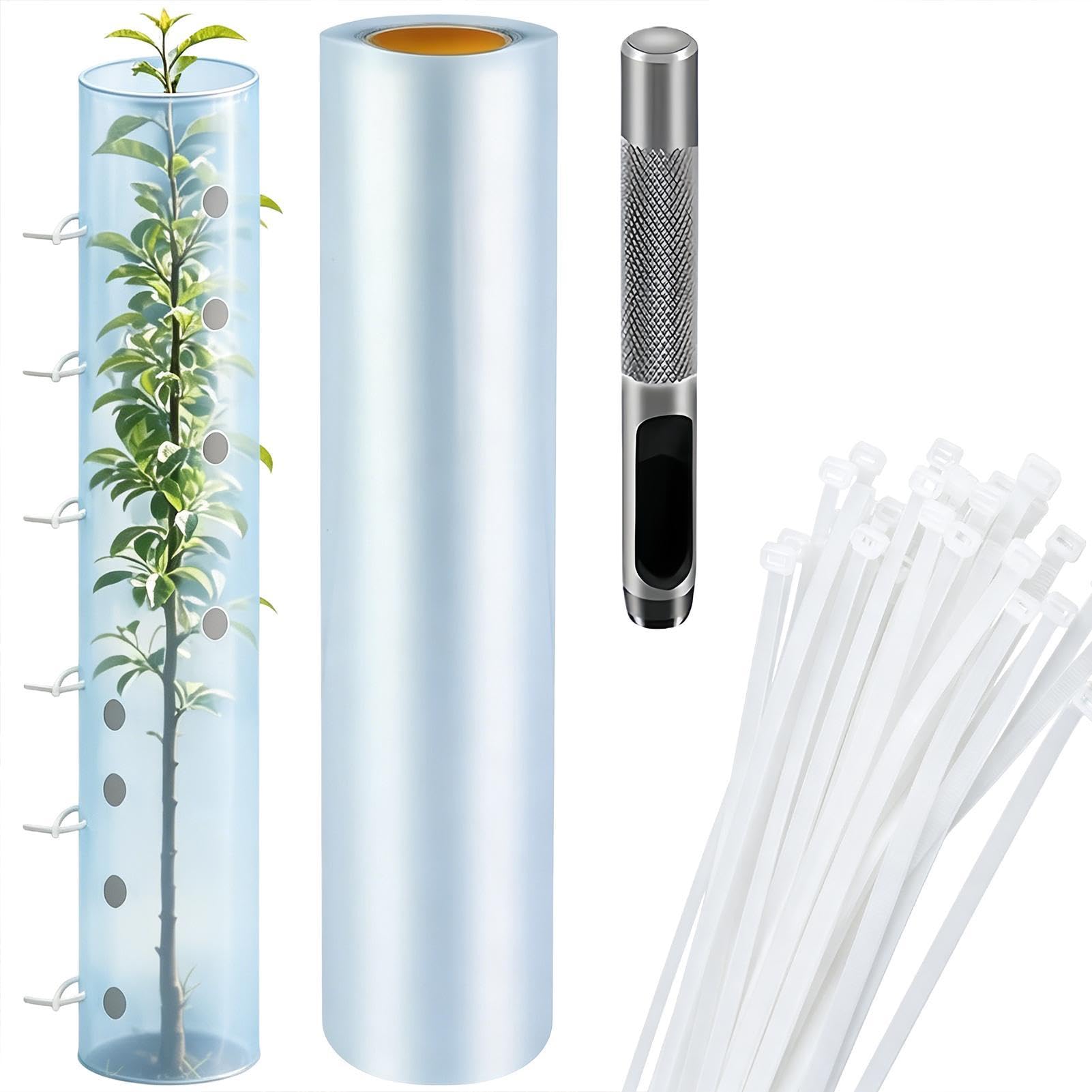 Protector de tronco de árbol con 100 bridas resistentes