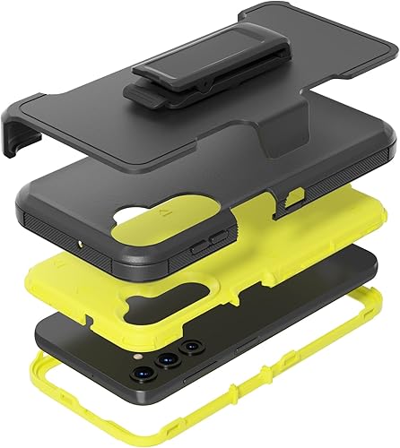Funda resistente para Samsung Galaxy A24 4G, con clip para cinturón y soporte, resistente, a prueba de golpes, funda protectora de cuerpo completo