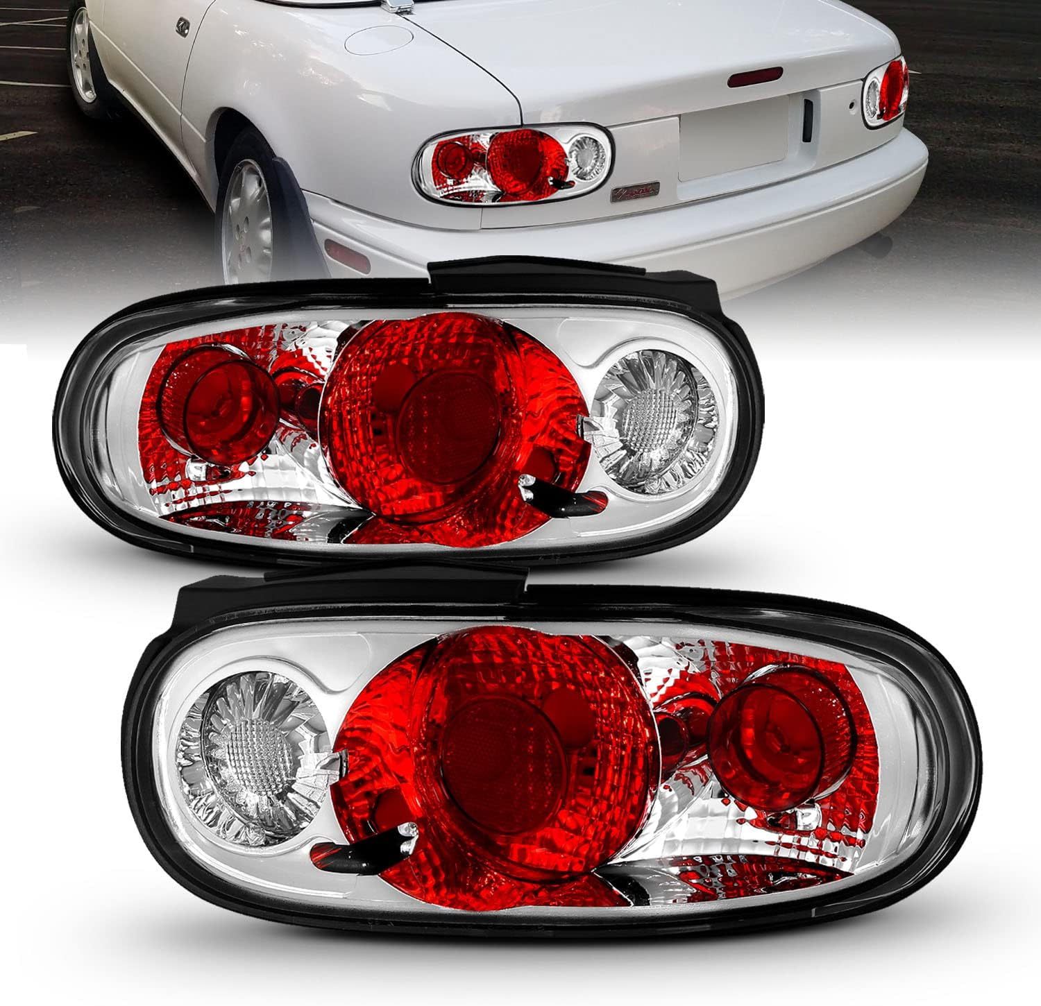 Fit For 1990-1997 MX-5 Miata Smoke Front Bumper Signal Corner Lights Left+Right - Foto 3