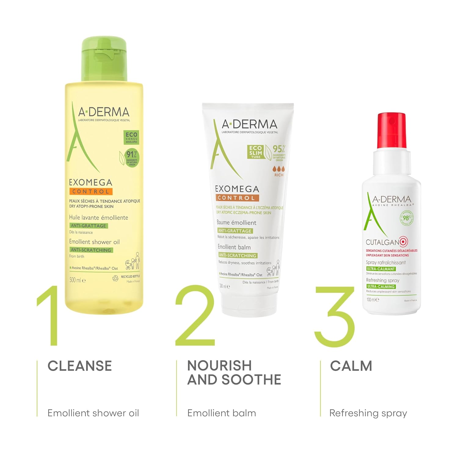 Baume Emollient Exomega Control Peaux Seches A Tendance Atopique 400ml A-derma