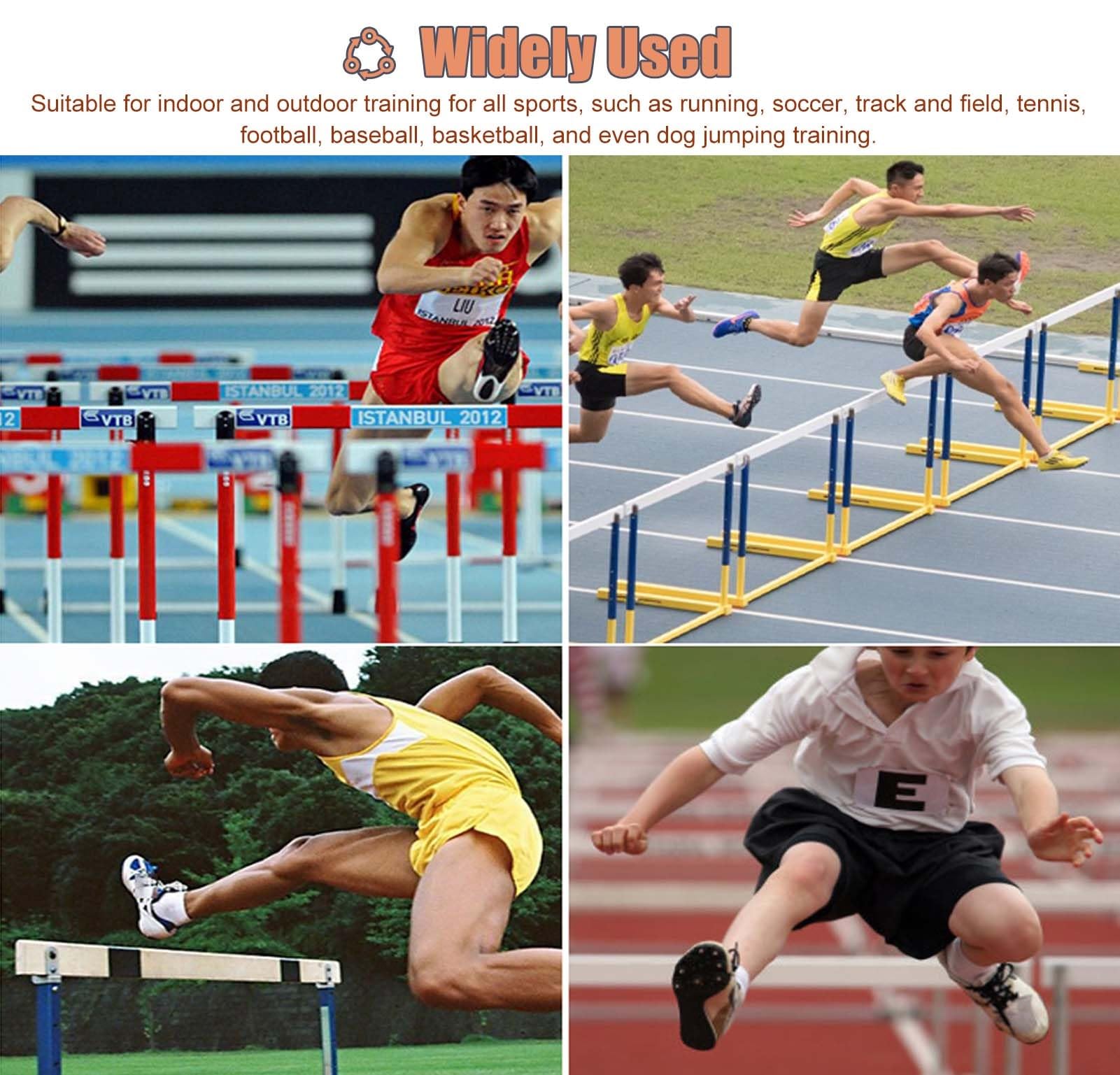 CMYUN Hürden Leichtathletik-Hürden Faltbar, Professioneller Höhenverstellbarer Hürdentrainer, Trainingshürden für Drinnen Und Draußen für Das Fitnessstudio Zu Hause, 76-106 cm
