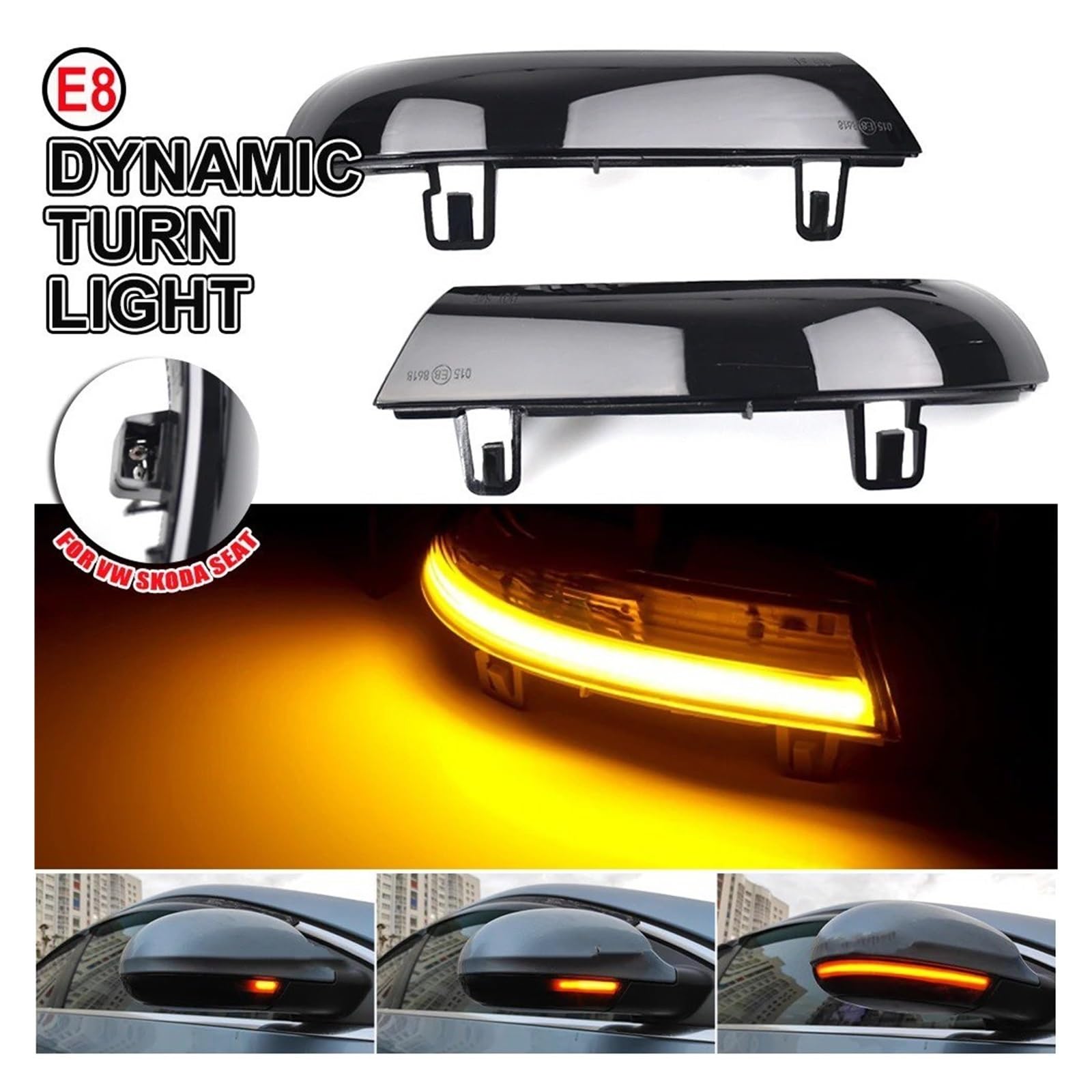 Señal Giro Del Espejo Para VW Para GOLF 5 Para Jetta MK5 Para Passat B6 Para EOS 2003-2008 Luces Señal Giro LED Dinámicas Espejo Retrovisor Indicador Intermitente Repetidor Espejo Retrovisor Indicador