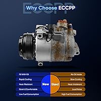 Vista 5 de ECCPP Bomba de compresor de CA para BMW 330xi 525i 528i 530i 540i 740i M3 X3 1997-2005 AC Compresor