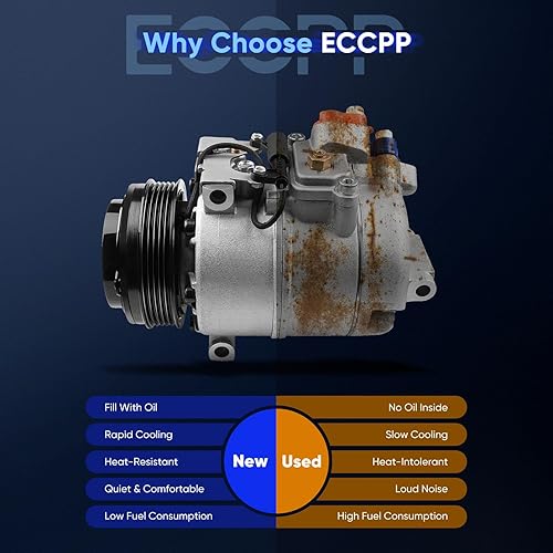 Miniatura 4 de ECCPP Bomba de compresor de CA 1997-2005 para BMW 330xi 525i 528i 530i 540i 740i M3 X3 SD7SB16C compresor de CA