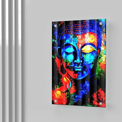 Miniatura 4 de Novex Art Pintura acrílica impresa de Budda para el hogar, sala de estar y dormitorio, decoración de pared (36 x 24 pulgadas) (estilo-13, 0.315 in)