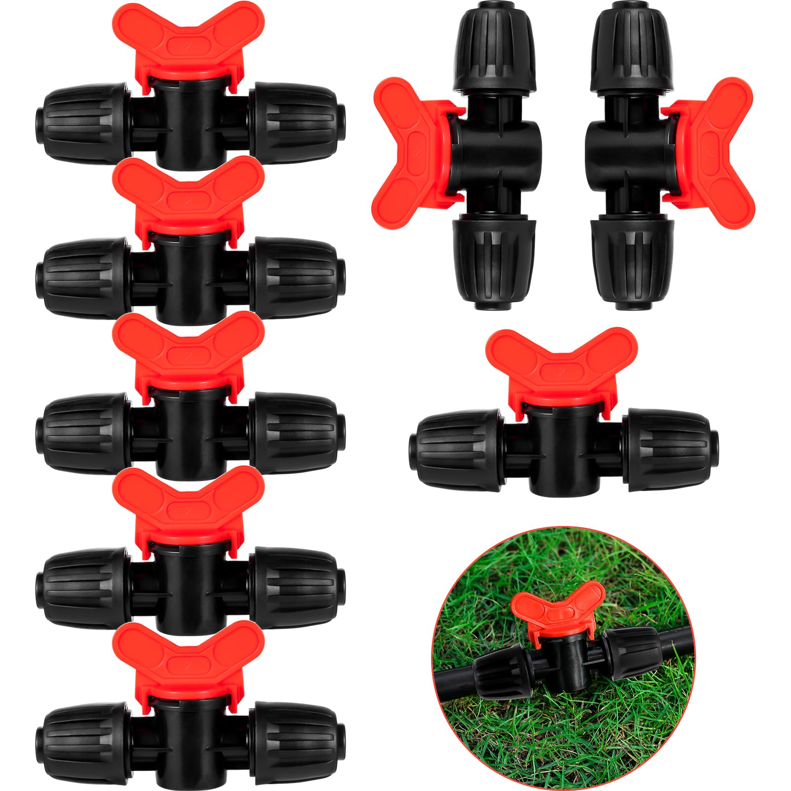 8pc 1/2 inch Irrigation Fittings Anti-Drop Drip Irrigation Valve