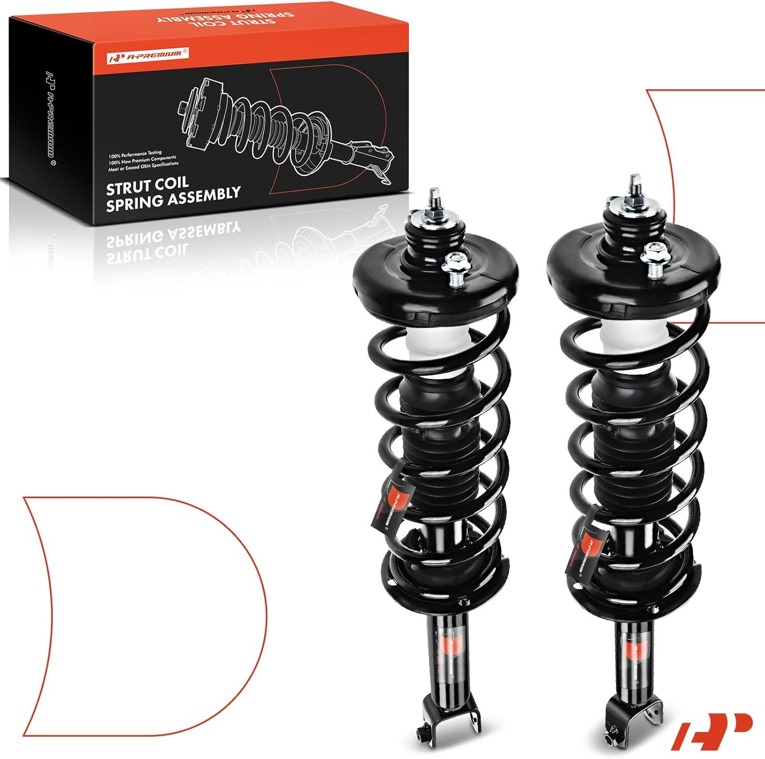 A-Premium Rear Struts Compatible with Acura TSX [Wagon] 2011 2012 2013 2014-2x Replacement Suspension Complete Strut Assembly Shock with Coil Spring
