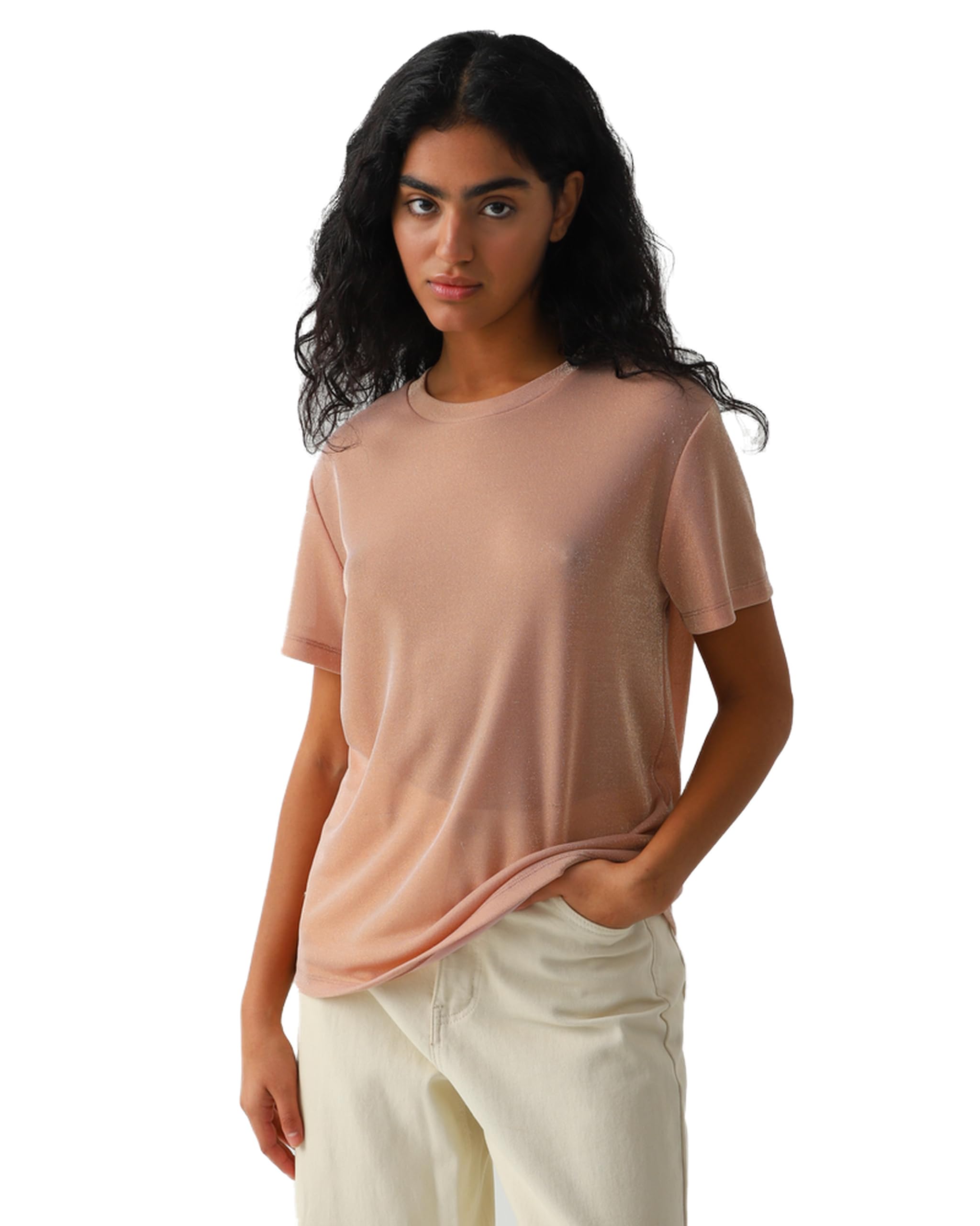 PassegiataWomen's Polyamide Duochrome t-shirt, Loose Fit