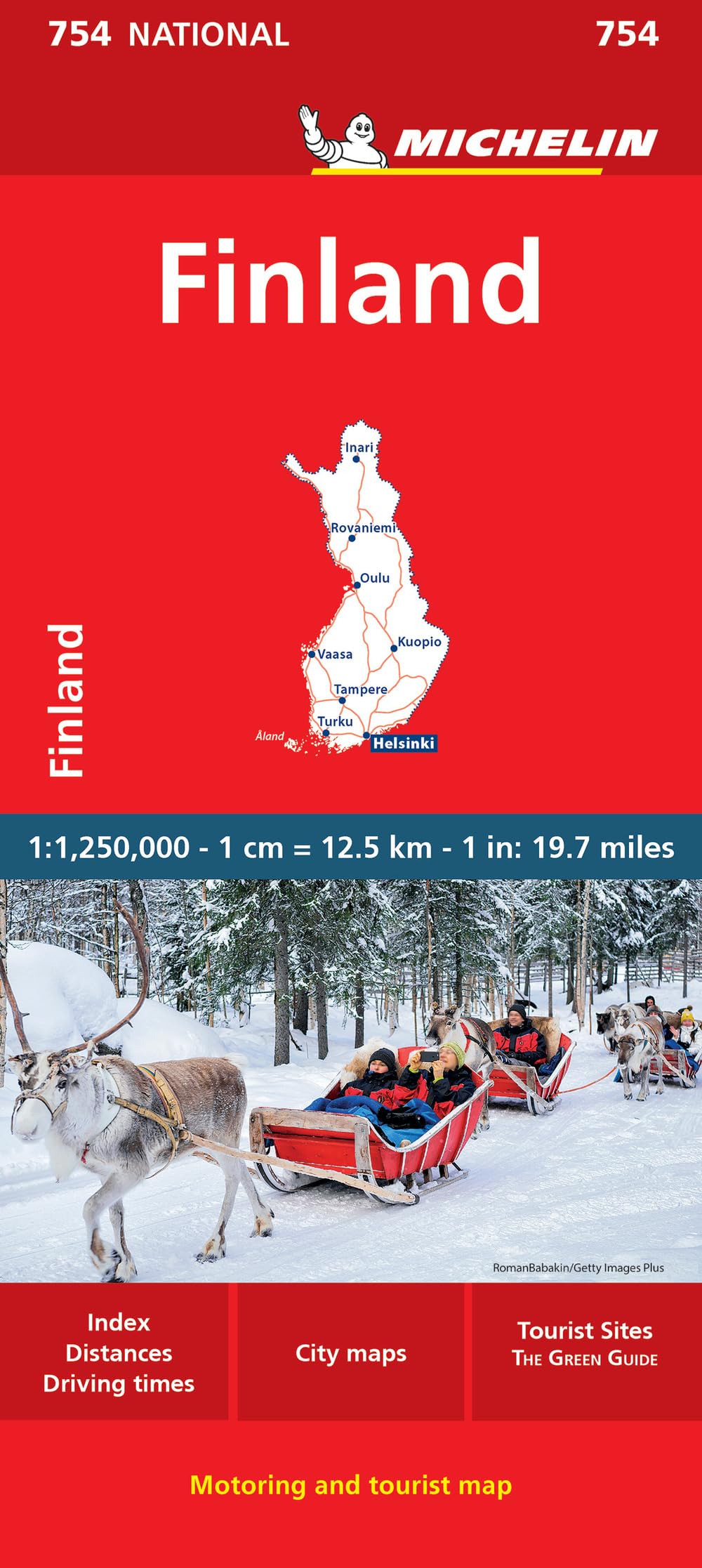 Finland  Michelin National Map 754 by Michelin 9782067263994