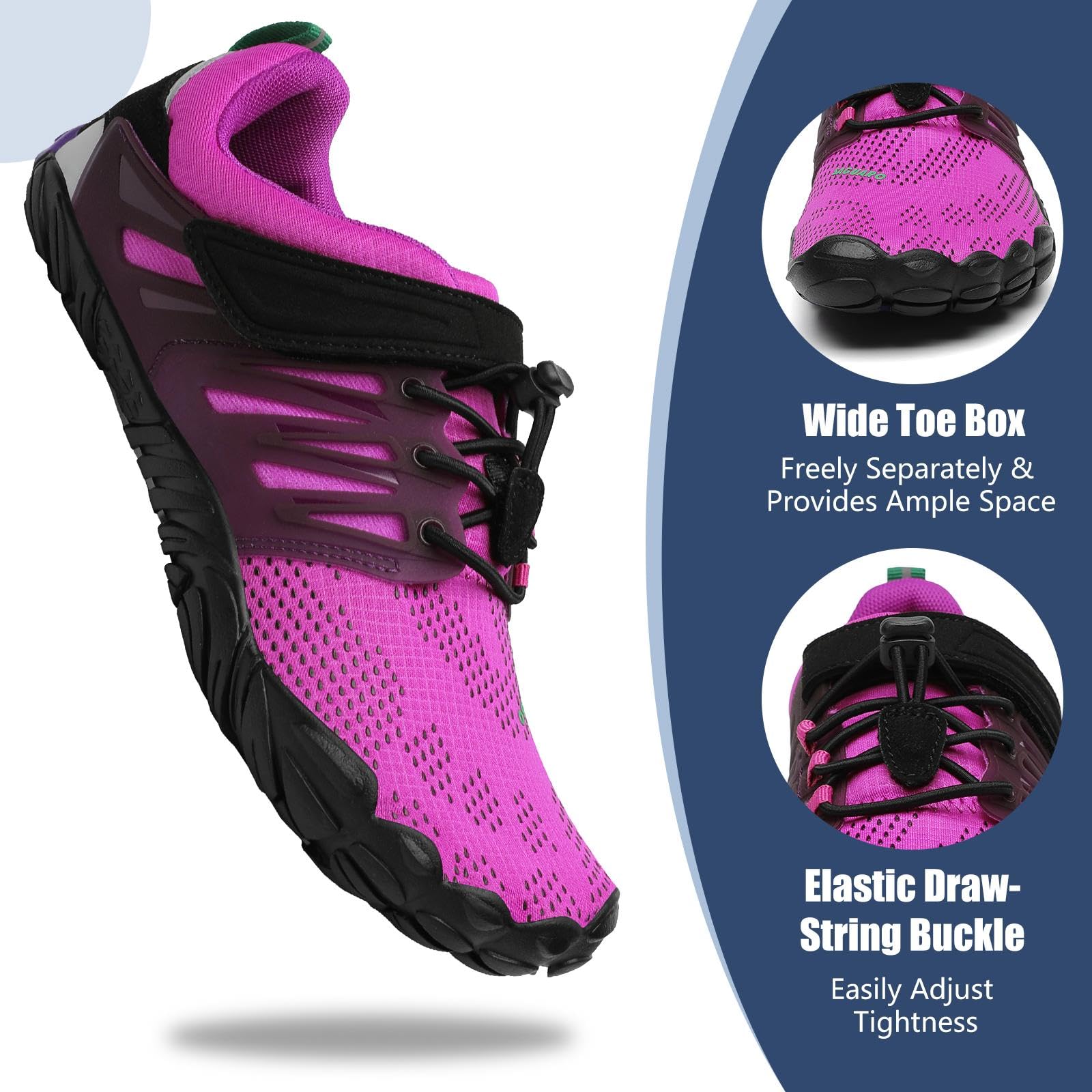 SAGUARO Womens Mens Barefoot Shoes Minimalist Trail Runner Wide Toe Box Zero Drop Outdoor Cross Training Shoe