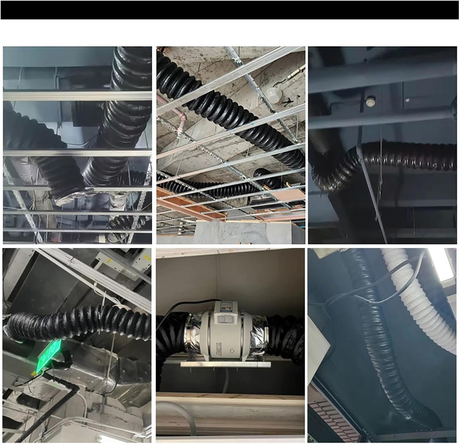 Dryer Duct Hose, Flexible Adjustable PVC Ducting, Central Air Conditioning Plastic Ducting, One-Piece Molding, for Schools, Kitchens, Fresh Air Duct(9cm/3.5in)