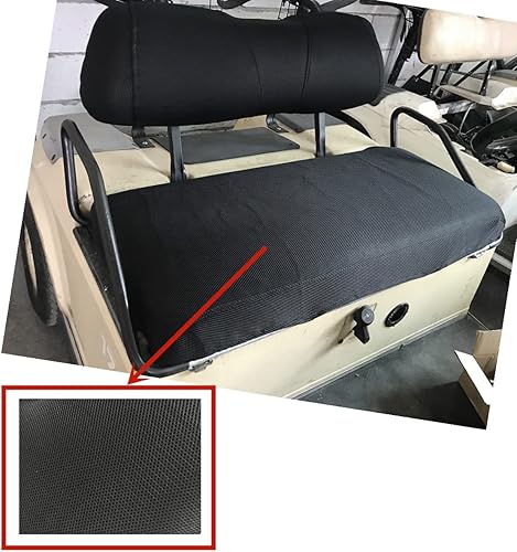 Miniatura 3 de Funda de asiento de carrito de golf | Cubierta de asiento de malla para EZGO TXT Club Car DS Funda de asiento color negro