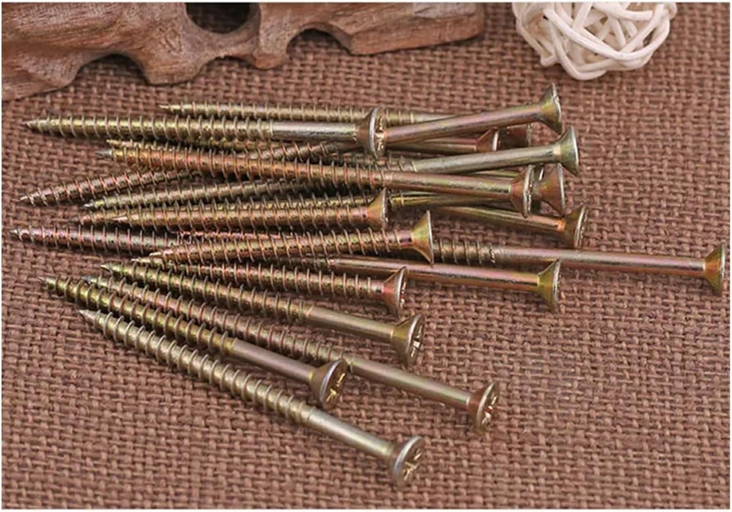Viti autofilettanti a testa piatta Phillips, Vite for cartongesso a testa piatta Phillips Testa svasata a croce Viti autofilettanti for legno rapide Chiodo con punta temprata zincata, dimensioni: M5,