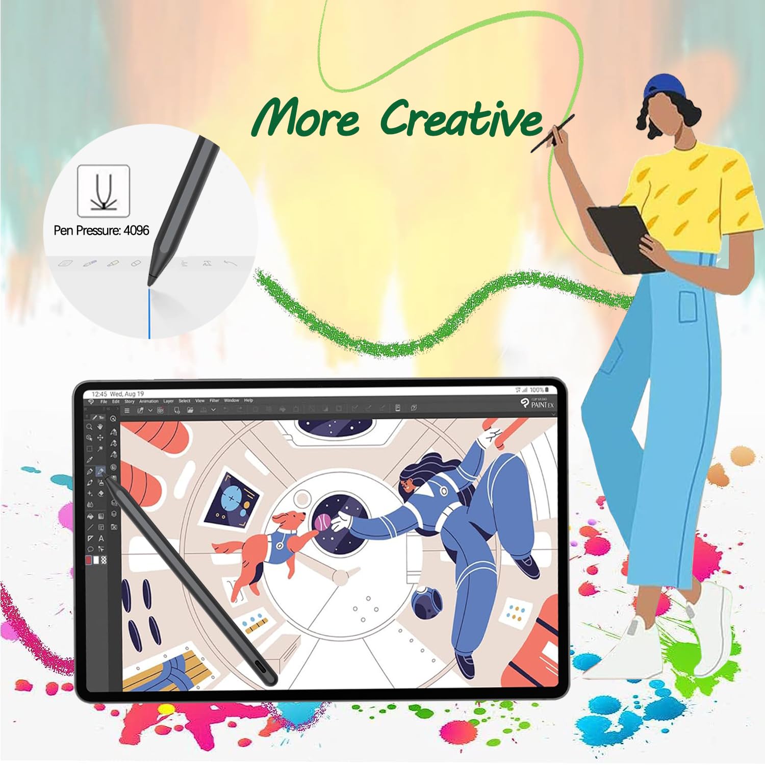 Punte di Ricambio Originali per Lenovo Tab Pen Plus/Pro 5 Pezzi Nero