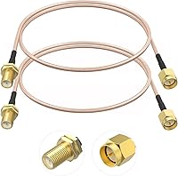 Vista 9 de SDTC Tech Conjunto de cable coaxial coaxial SMA macho a SMA macho extensor de cable adaptador de cable de antena macho (6 pulgadas/5.9 in)