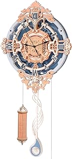 ROKR 3D Puzzles for Adults Vintage Wooden Pendulum Clock Kits 12