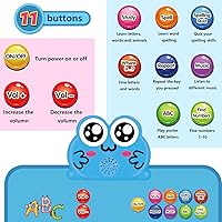 Vista 4 de Gráfico electrónico interactivo de pared del alfabeto de doble cara, hablando ABC y 123 y póster de música y aprendizaje, juguetes educativos