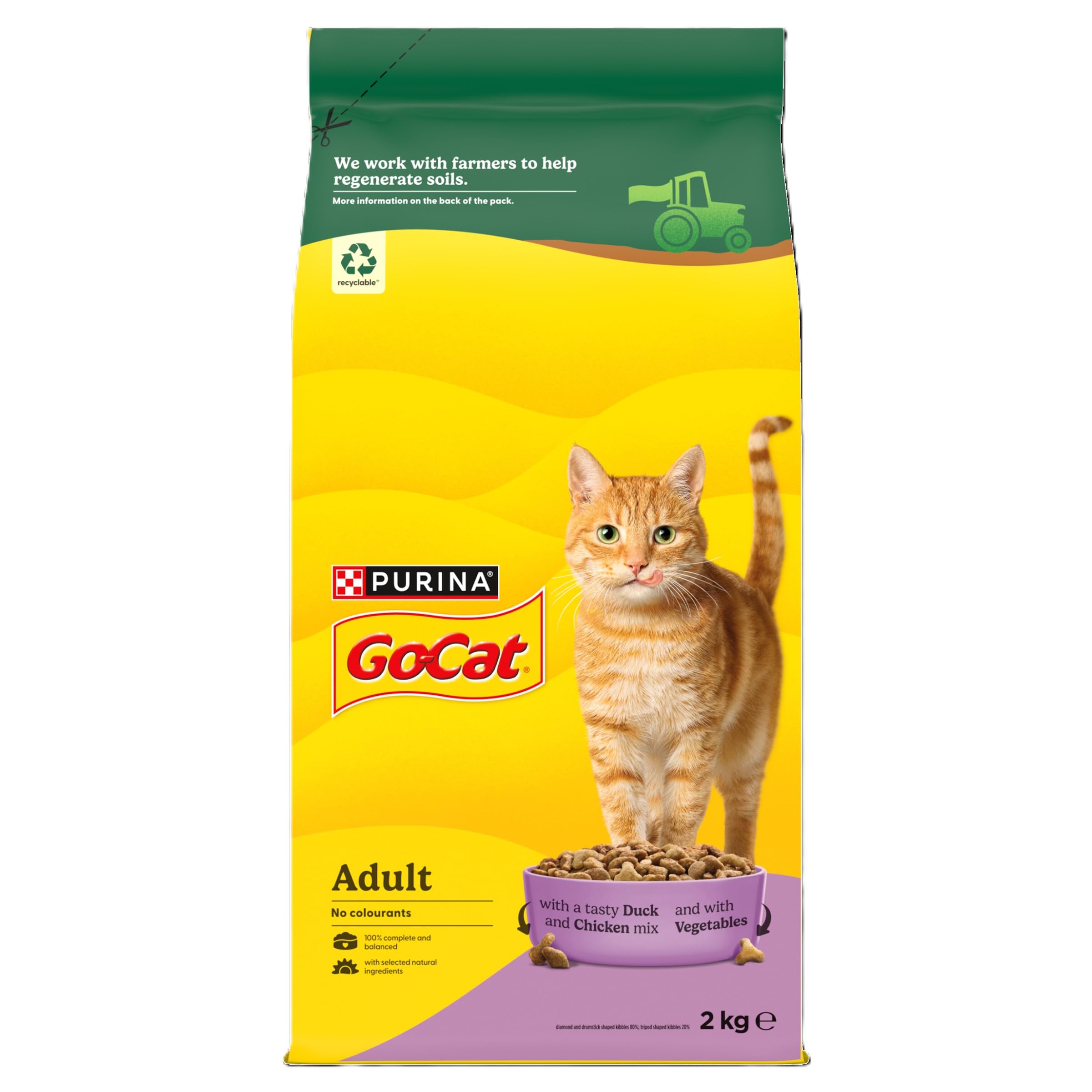 GO-CAT Senior 7+ Dry Cat Food Chicken 2kg (Pack of 4) — view 12