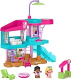 Little People Toddler Toy Barbie Beach House Playset, Figures and Accessories for Preschool Pretend Play Kids Ages 18+ Months