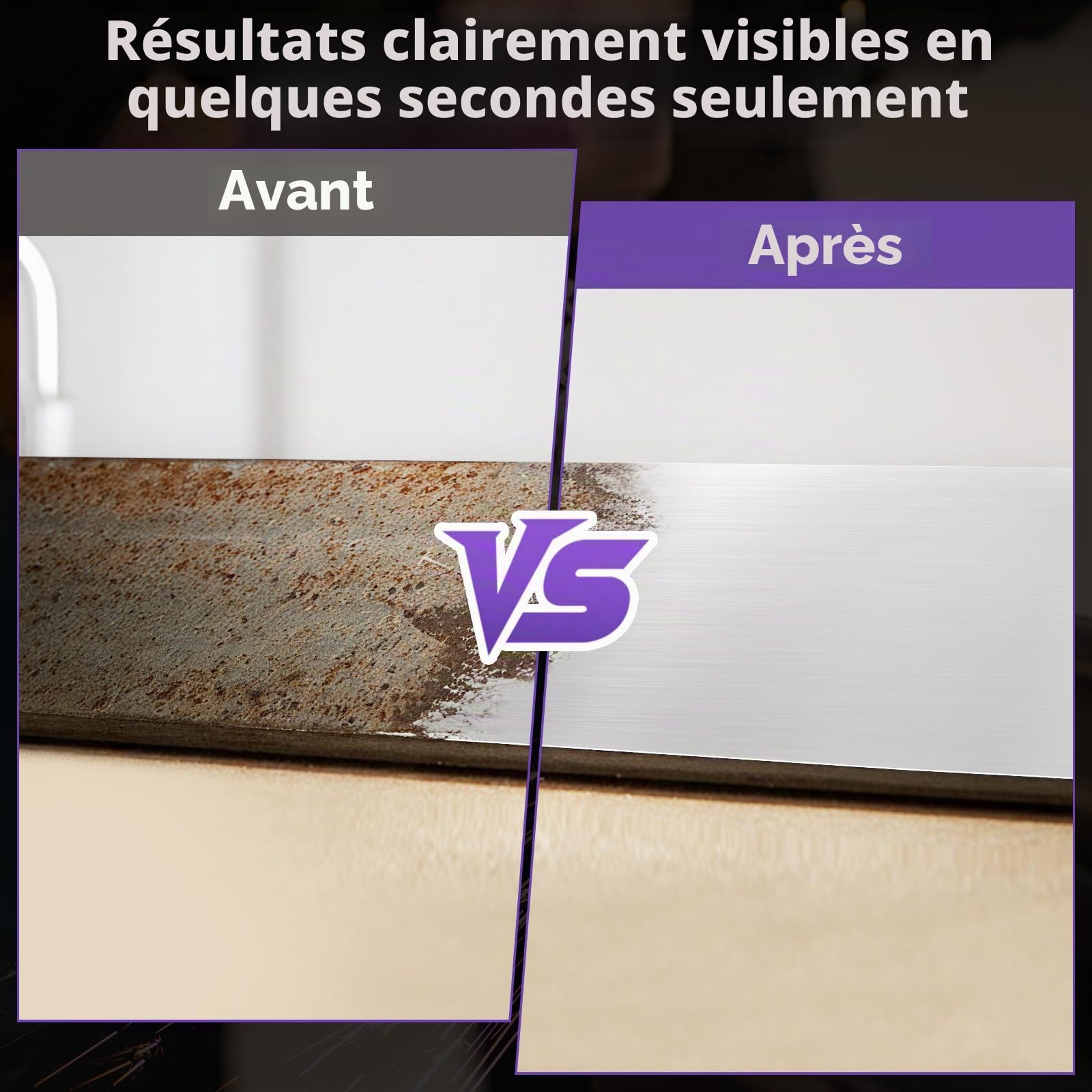 Lot de 5 Disques Abrasifs 125mm pour Meuleuse d'Angle｜Élimine Peinture & Rouille｜Nettoyage Profond Sans Abîmer les Surfaces｜Pour Métal/Bois/Pierre/Plastique｜Usage Pro & DIY
