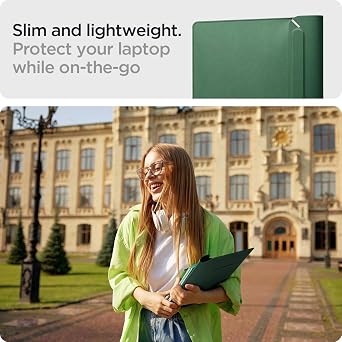 Spigen Valentinus S Protective Laptop Sleeve, 14-Inch, Built-in Stand