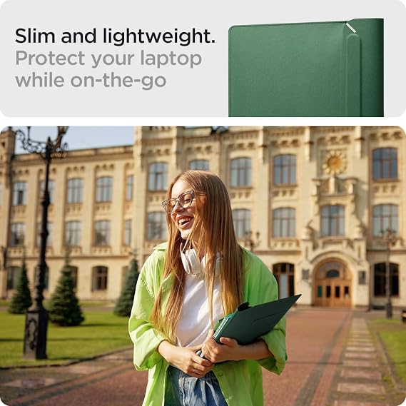 Spigen Valentinus S Protective Laptop Sleeve, 14-Inch, Built-in Stand