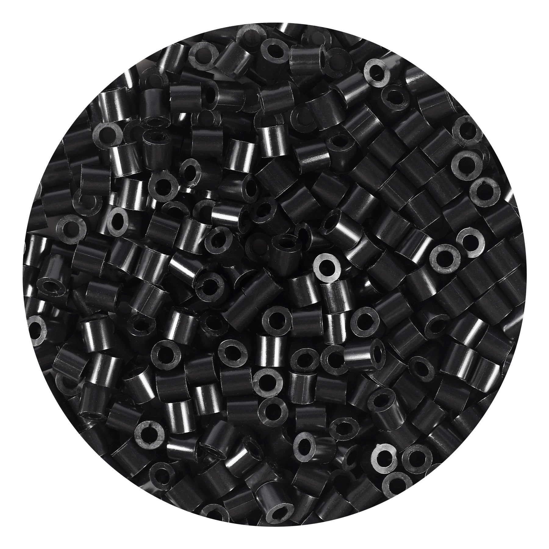 1000Pcs Loose Fuse Beads 5mm Bulk Refill Kit Fast Easy to Use Stress Relief Pixel Art Melting Beads for DIY Decor Crafts Creative Handmade Projects 3D Craft (Black)