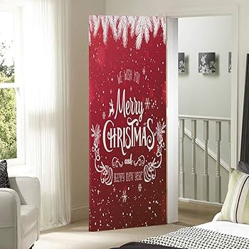 Stretchable christmas door cover Clearance