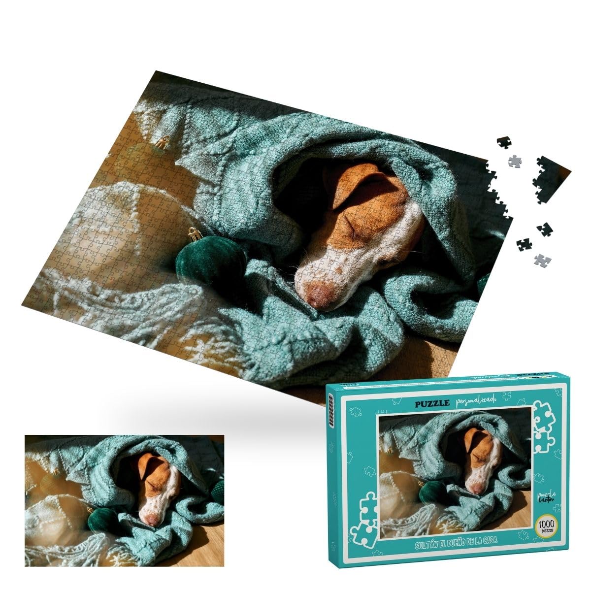 Puzzle Personalizado con Foto de Cartón. Rompecabezas Personalizable con Foto para Montar. Regalo Original Personalizado Puzzle. Tamaño 48x68cm 1000 Piezas