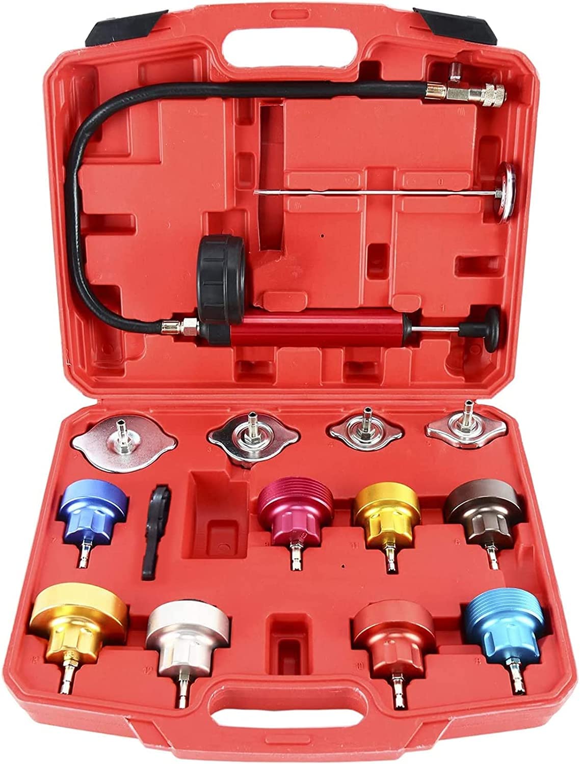 See full amazon price history chart for Keaa 14pc Radiator Pump Pressure Leak Tester Kit Vacuum Pressure Cooling System Tester Keaa 14pc Radiator Pump Pressure Leak Tester Kit Vacuum Pressure Cooling System Tester (B0C36RMPVX) Amazon Price History, Amazon Price Tracker