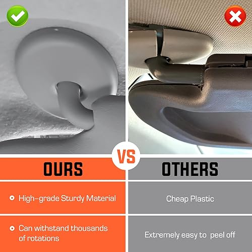 Miniatura 5 de Youxmoto Visera parasol izquierda para conductor y lado derecho del pasajero para Toyota Camry 2007 2008 2009 2010 2011 sin techo solar, gris