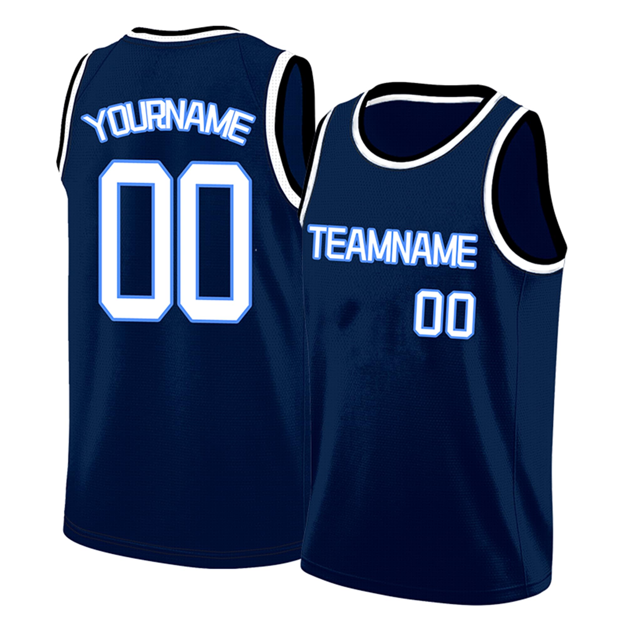 Custom Basketball Jersey - Printed or Embroidered Team Name, Number &amp; Logo, Athletic Shirt for Men, Boys &amp; Youth