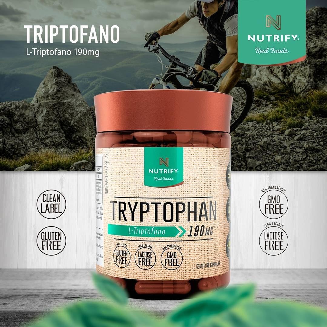 L-triptofano Tryptophan 190mg 60caps Nutrify Original | Amazon.com.br