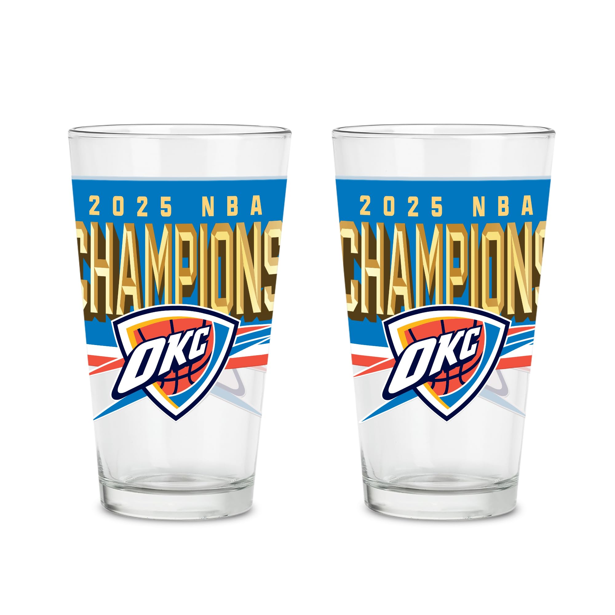 Verres à bière NBA OKC Thunder 2025 Champions pour vos soirées de match de basketball