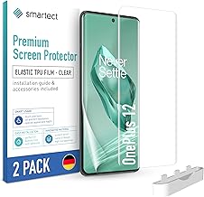 smartect TPU Schutzfolie [2 Stück, Klar] kompatibel mit OnePlus 12, Bedeckt das ganze Display, Bildschirmschutz Blasenfrei, Displayschutzfolie Anti Fingerabdruck
