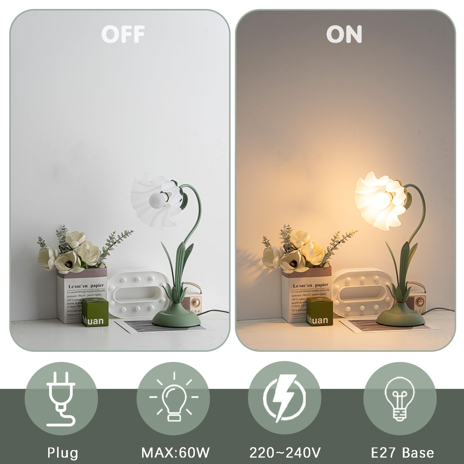 Lampka nocna Lampka biurkowa z abażurem akrylowym dla dziewcząt i dzieci