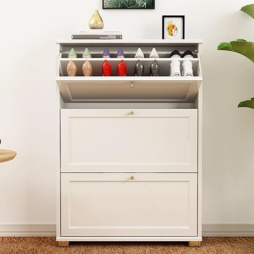 Miniatura 2 de Armario de almacenamiento de zapatos, organizador de zapatos para entrada, armario estrecho oculto para zapatos, armario pequeño de almacenamiento