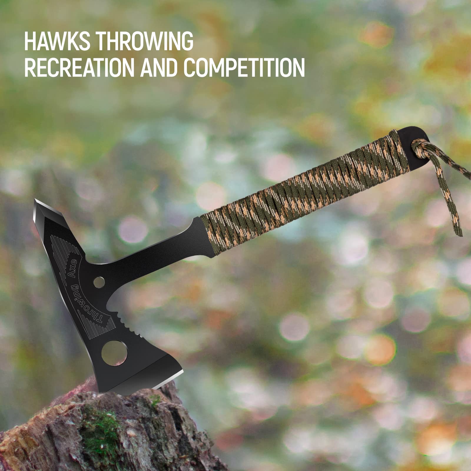 Sahara Sailor Throwing Axe and Tomahawk 3 Pack, One Piece Steel