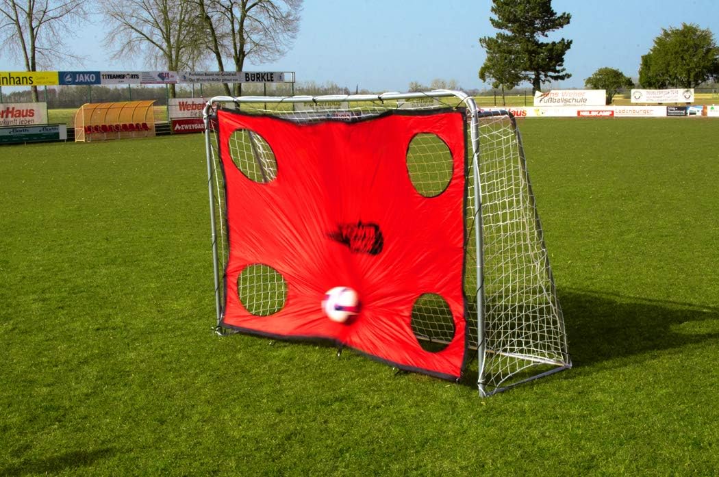 Steel Football Goal 2.15 m x 1.5 m – POWERSHOT – Ideal for Children in The Garden – Precision Wall Optional!