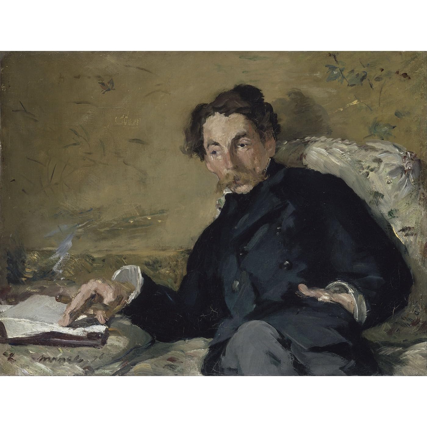 Poster Manet Stéphane Mallarme de grande taille, finition de musée