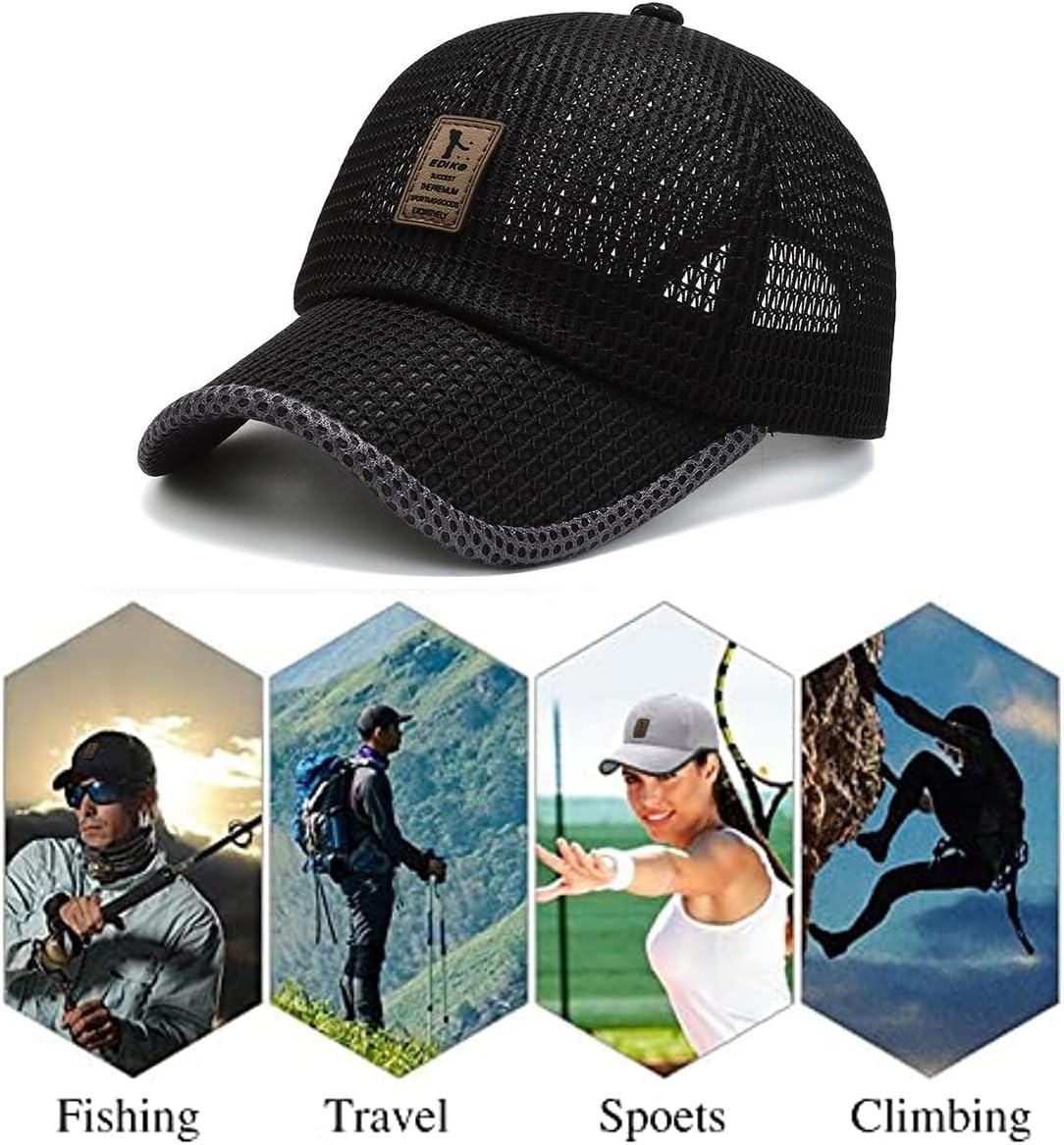 stablerice 4/6 Pieces Men's Mesh Flat Cap Breathable Summer Newsboy Hat for Men Ivy Cap Cabbie Flat Cap Boinas para Hombre - Image 7