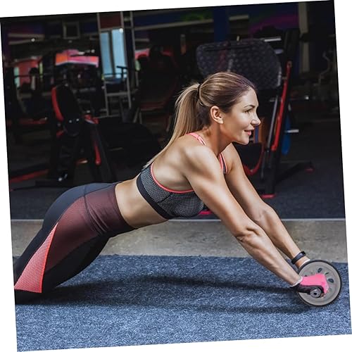 Miniatura 9 de Rueda abdominal de uso doméstico Rodillo de doble rueda para entrenamiento de fuerza de núcleo Seguro para principiantes Avanzado