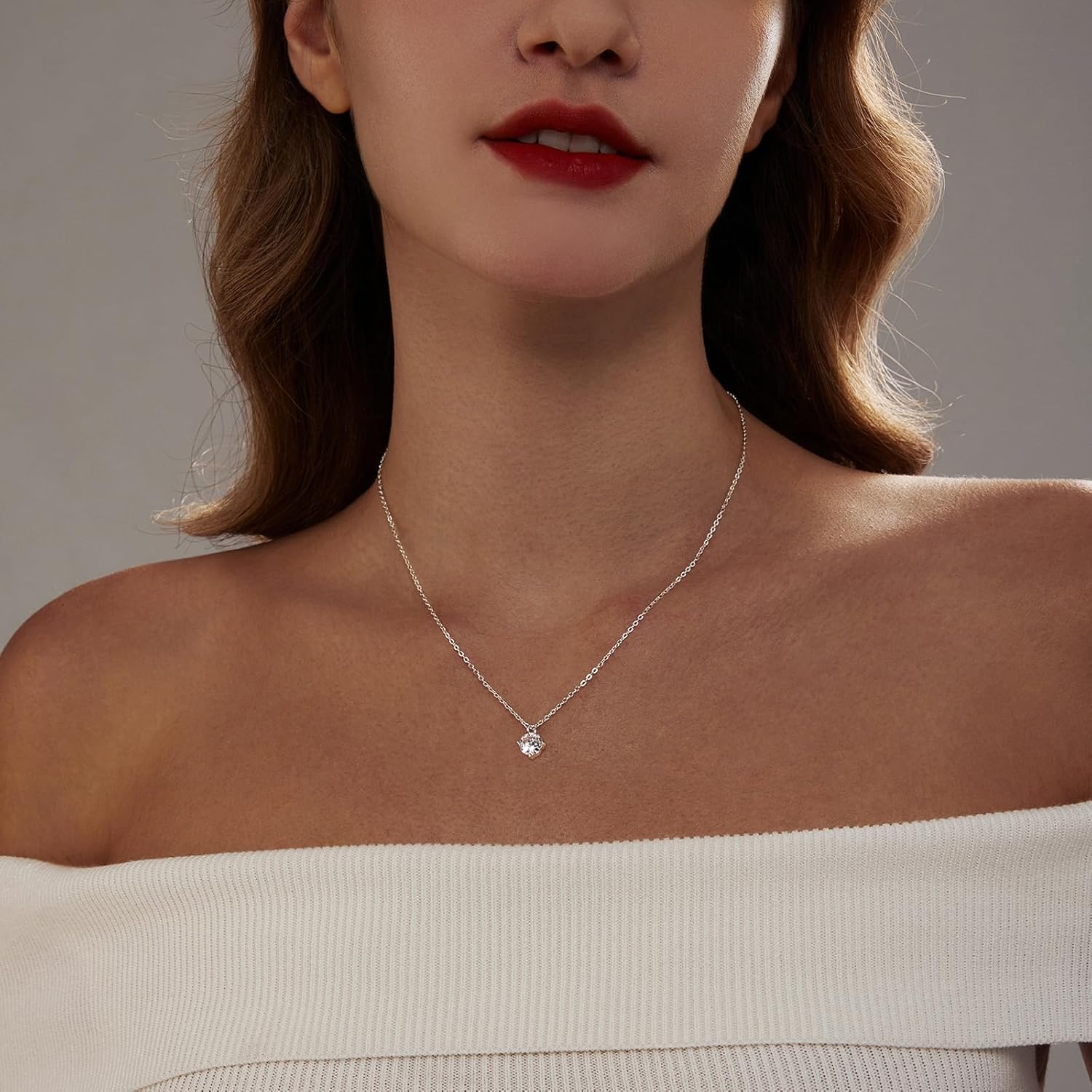 Zeffy Diamond Necklaces for Women, Dainty Gold Necklace 18k Gold Plated Layered Necklaces Simple Gold CZ Diamond Pendant Necklaces for Women Trendy Jewelry Gifts for Girls - Image 4