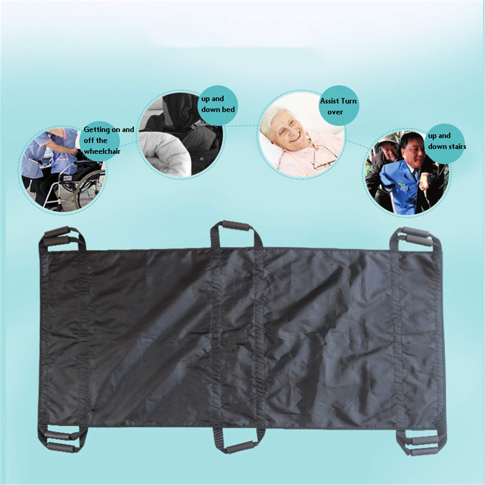 Sábana de transferencia de posicionamiento de cama impermeable, arnés de elevación médica, almohadilla de posicionamiento de pacientes para cama de hospital, tabla de transferencia para ancianos