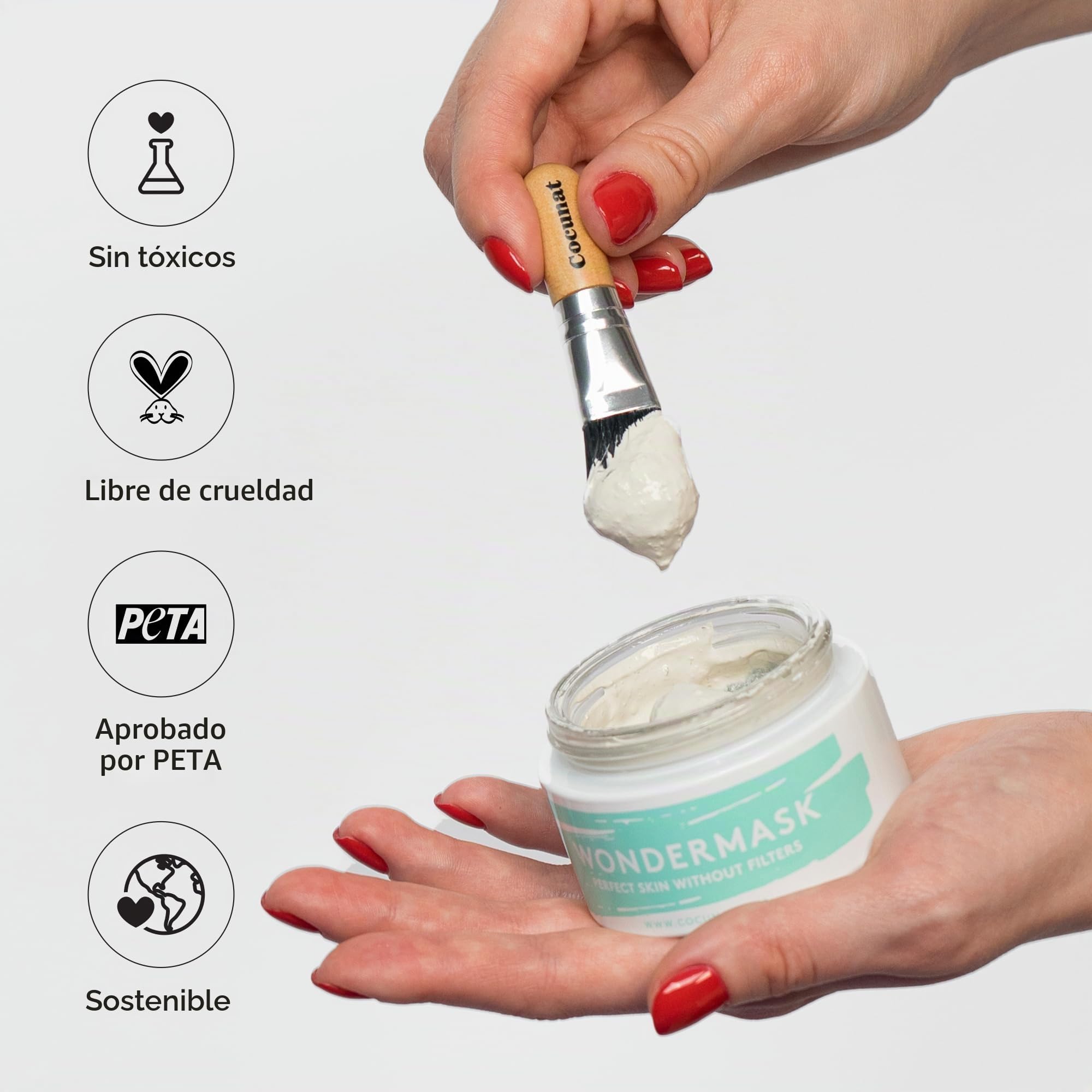 COCUNAT - Wondermask - Mascarilla Facial Limpiadora - Detoxifica, Exfolia y Equilibra - Cierra y Afina los Poros - Pieles Mixtas y Grasas - Elimina Impurezas - Granos - Acné - 50ml