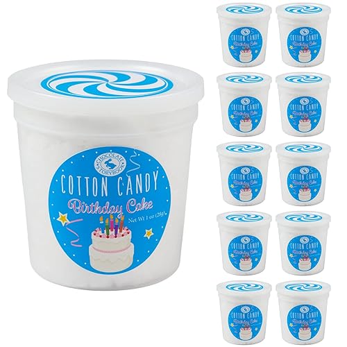 Miniatura 5 de Recuerdos de algodón de azúcar para pastel de cumpleaños (juego de 4)  Ideas únicas para vacaciones, cumpleaños, celebraciones, recuerdos de fiesta