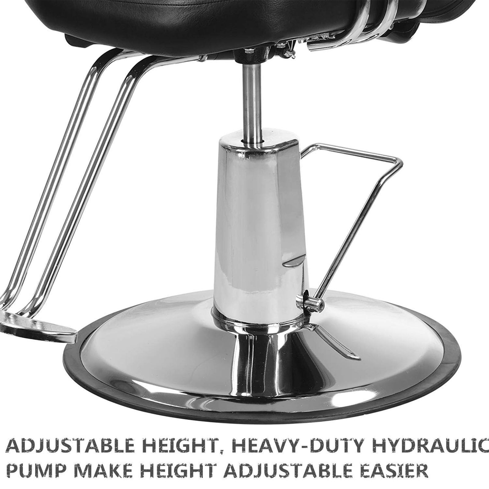 TFDRSEXVD Hydraulische Roll-Dreh-Friseurstühle Liegende Friseurstühle 360-Grad-Drehung für Friseursalon-Spa-Ausrüstung,Schwarz