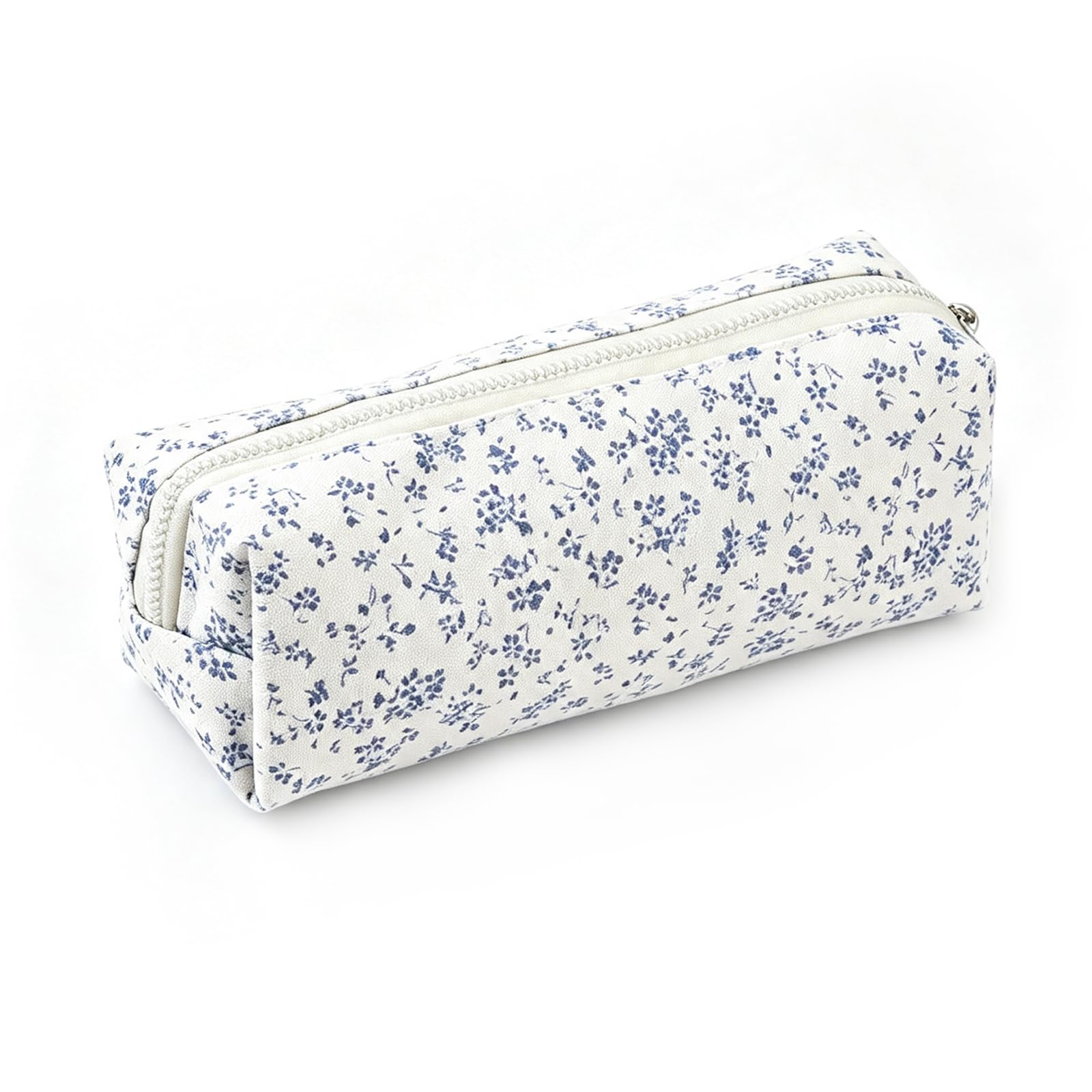 Qiwenr Pencil case Pencil case with, the Cartoon Bag is Small and Cute and can be Used as a Toy Bag(Blue,White) — image 1