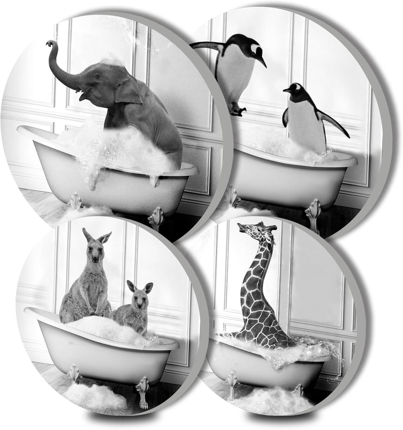 Walarky Lot De 4 Housses De Brûleur Rondes Familiales, 2