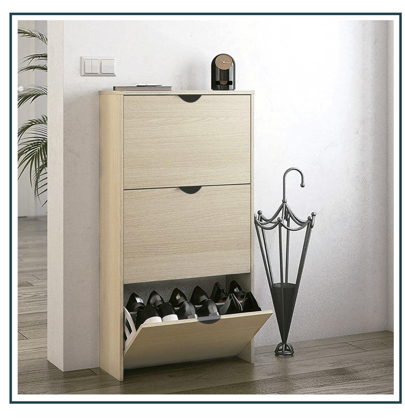 Zapatero 3 PUERTAS Madera 60 x 24 x H 118 cm